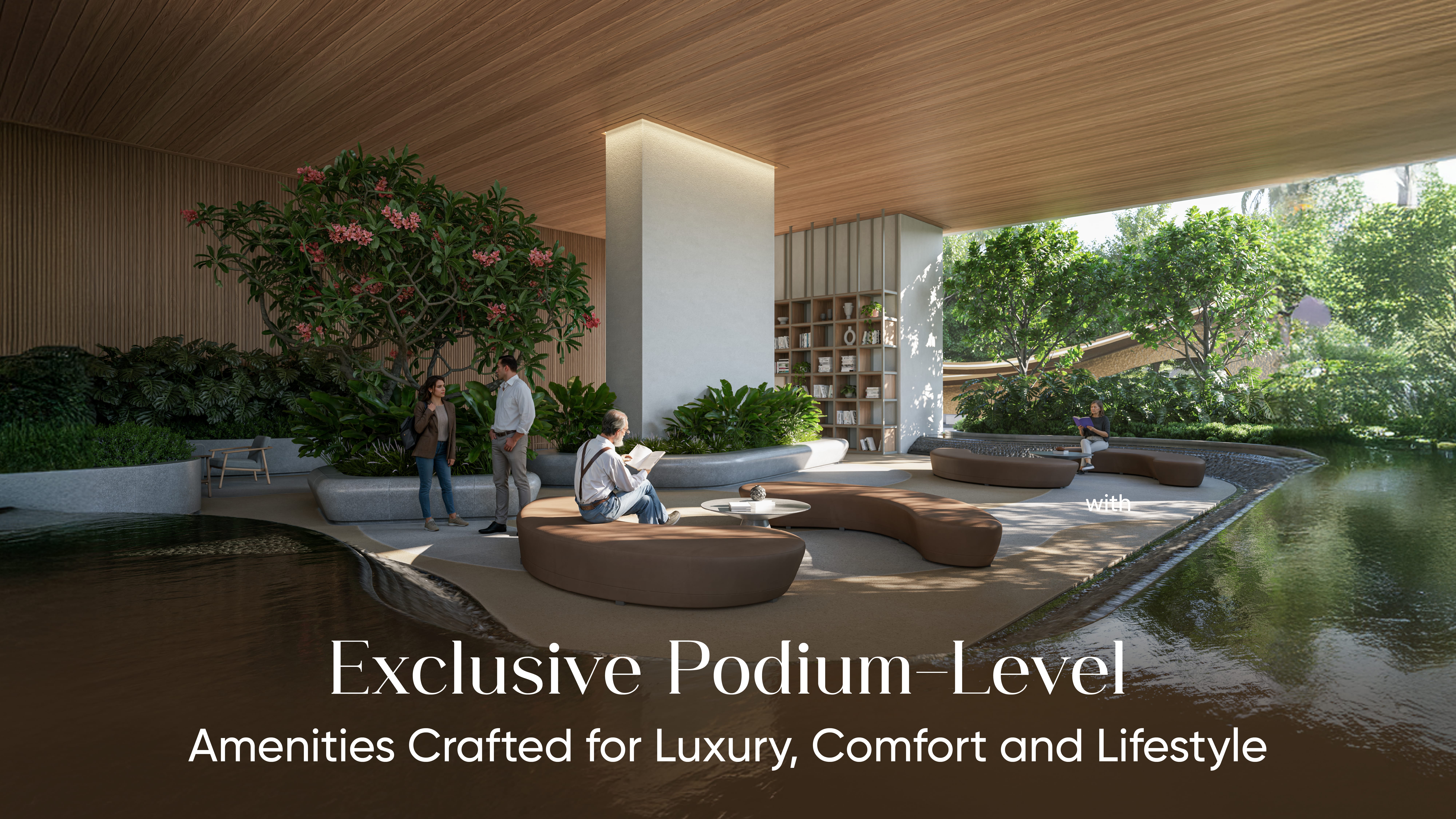 gated community apartments financial district hyderabad — Podium-Level Amenities at Pavani Mirai